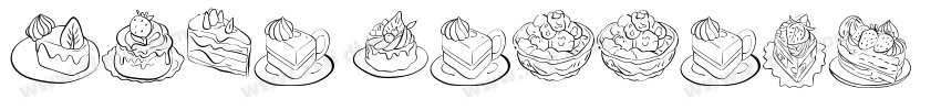 Cake Dessert字体转换